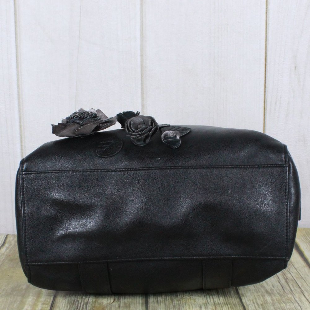 BIG BUDHHA Vegan Leather 3D Floral Tote Handbag - Picture 7 of 13